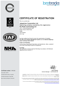 Certificate of Accreditation